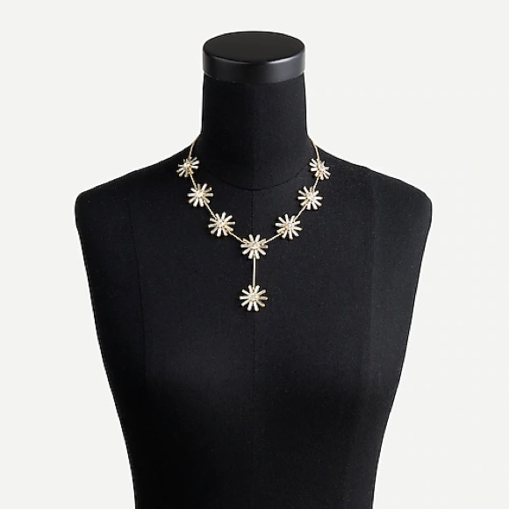 J. Crew Colorblock flower necklace